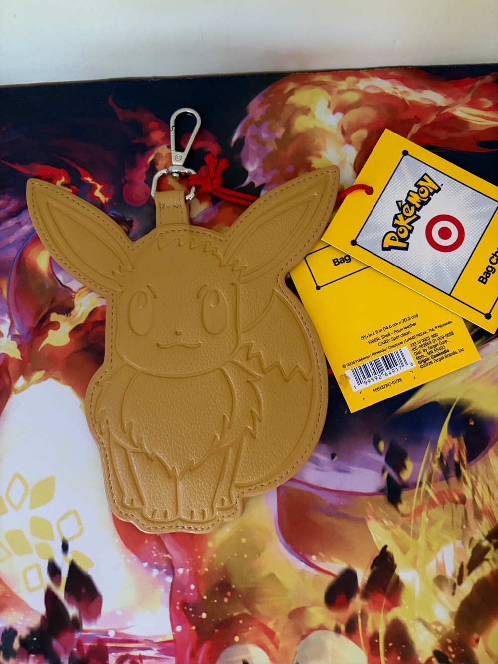 Pokemon Tan Eevee Bag Charm Keychain